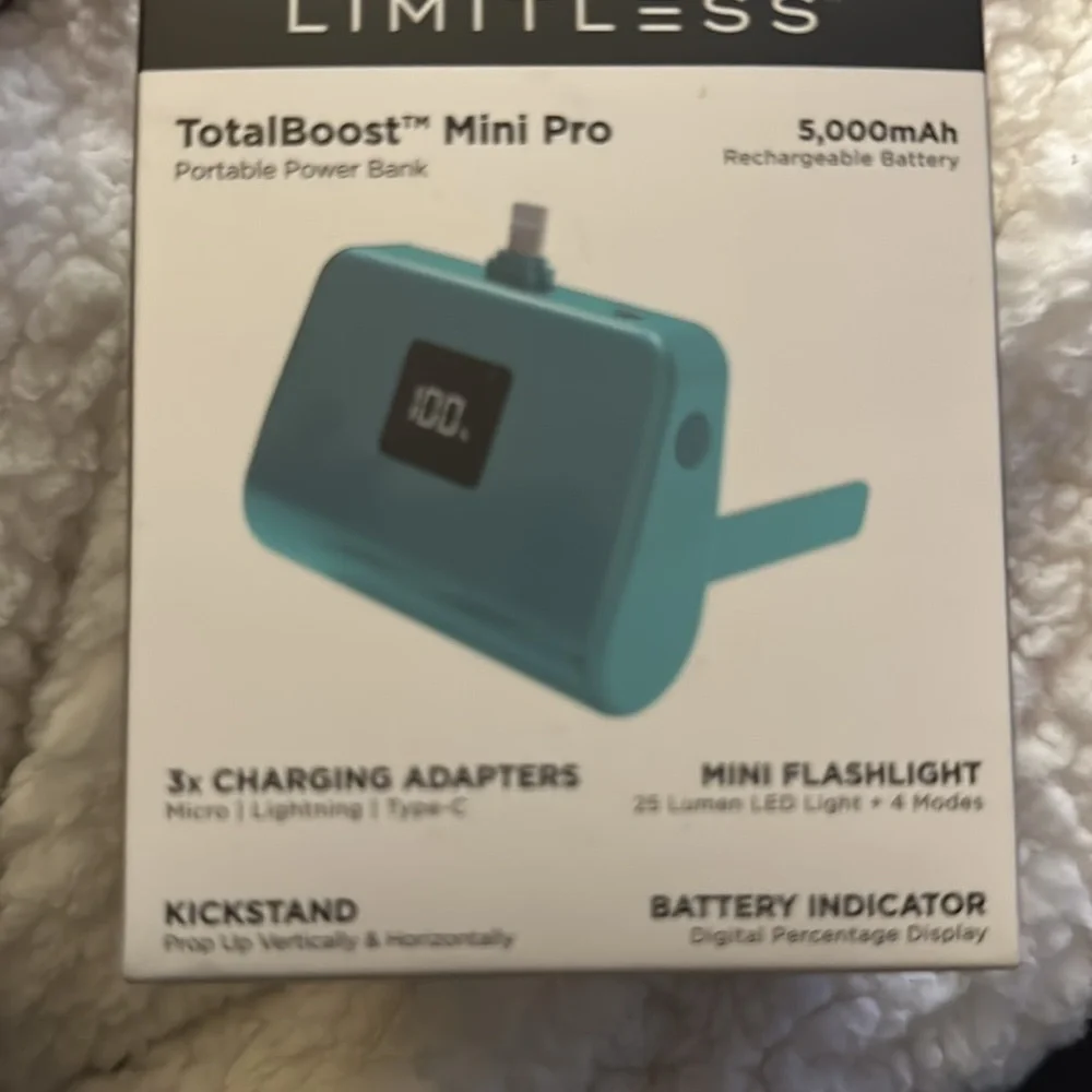 Limitless TotalBoost Mini‎ 4,000mAh Universal Power Bank